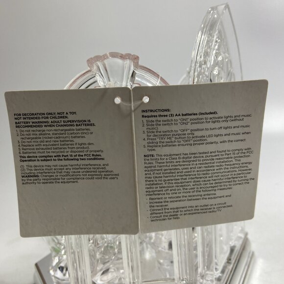 Happy Holiday Christmas Nativity Manger Light Up Musical Acrylic Plays Songs 7.7 - Picture 8 of 11